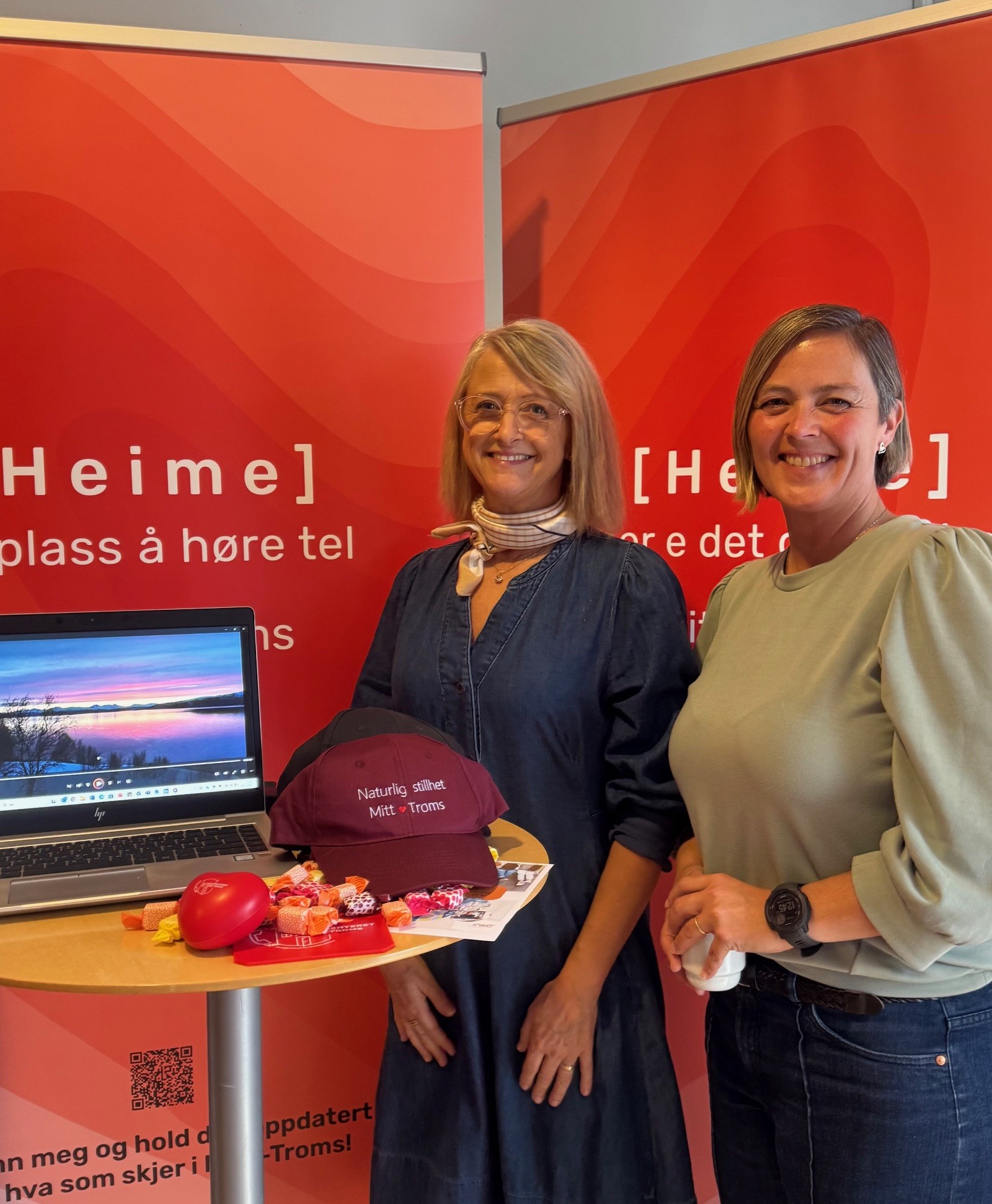 Fra v.: Nina Jørgensen Nikolaisen, Nordavind Utvikling. Camilla Lorentzen Oppfølgingstjenesten i Midt-Troms